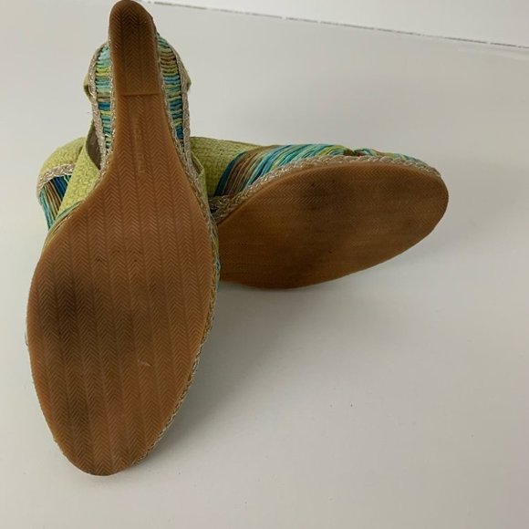 Vintage Bravo Browns Y2K Metallic Green Wedge - Picture 8 of 8